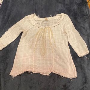 White long sleeve top